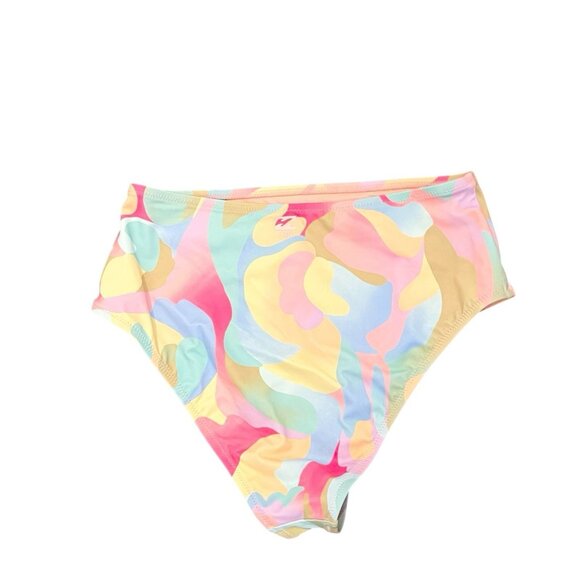 Billabong Pretty Groovy Bikini Set High Waisted Retro Pink Pastel 3 PC Size S/M - Picture 6 of 9